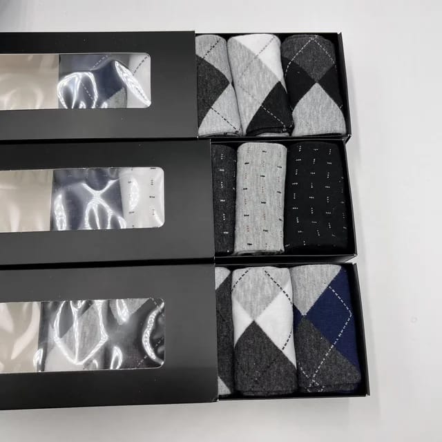 5 Pairs Gifts Box Breathable Business Men Socks